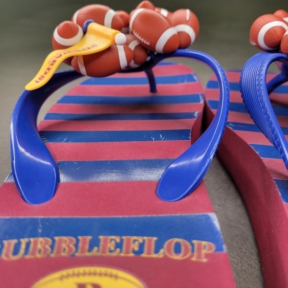 BUBBLE FLOPS 🏈 FOOTBALL🏈Size 6 [GREAT CONDITION] platform flipflos - Picture 11 of 17